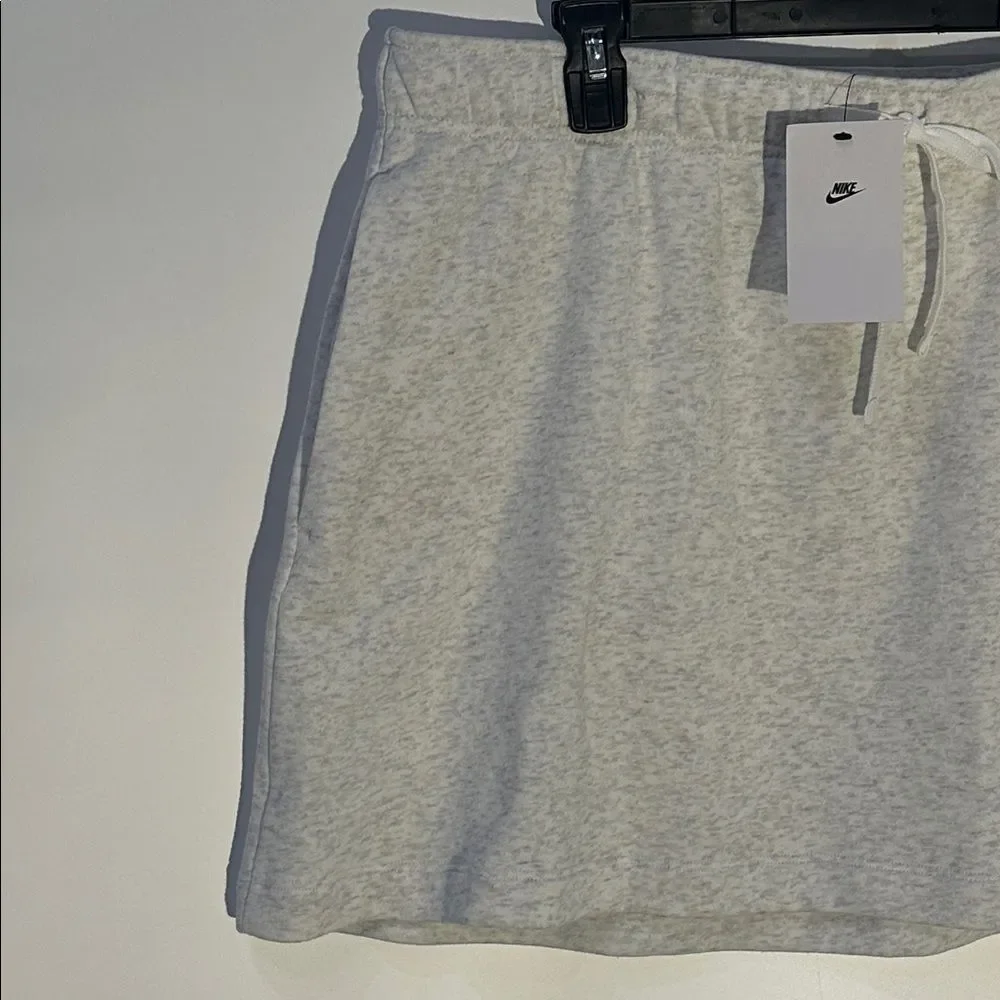 Nike Mid Rise Club Fleece Skirt NEW Birch Heather XL Athletic Skirt